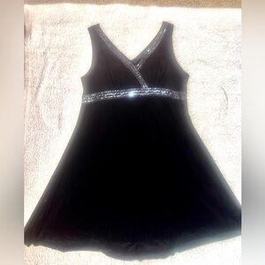 Studio Black Dress with Silver Sequins